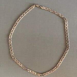 925 Sterling Silver Flat Mariner Chain for Men & Women Necklace 20”